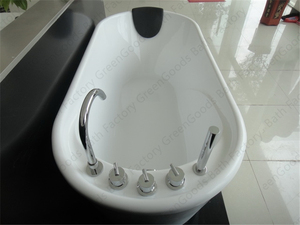 Bañera de ducha elíptica blanca y acrílica <span class=keywords><strong>para</strong></span> <span class=keywords><strong>dos</strong></span> <span class=keywords><strong>personas</strong></span>, gran bañera duradera de 1500mm, hermoso, CE Canadá - Product Image 5