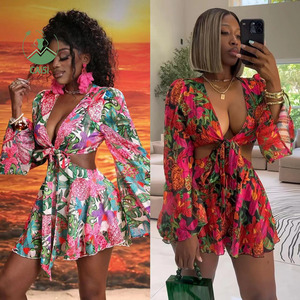 slim fit dress slacks African Women's Long Sleeve Dress main image 1