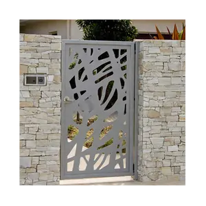 Cancello in alluminio con rivestimento a polvere personalizzato Design recinzione e cancelli in alluminio da giardino ultimo cancello principale all'aperto