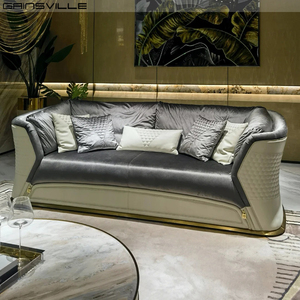 Gainsville Muebles Villa Sofá de gran tamaño Conjunto Muebles de sala Blanco Crema Diseño moderno Suave Cómodo Sofás grandes - Product Image 1