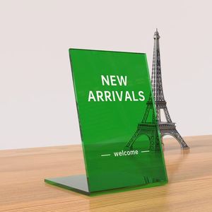 Tablero de exhibición de acrílico respetuoso con el medio ambiente moderno colorido personalizado menú/precio pantalla Asiento soporte de tarjeta - Product Image 4