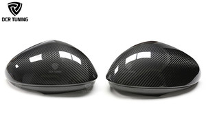Carcasa de espejo retrovisor de fibra de carbono Real para Alfa Romeo Giulia 2016 + cubierta de espejo lateral de carbono preimpregnado - Product Image 3