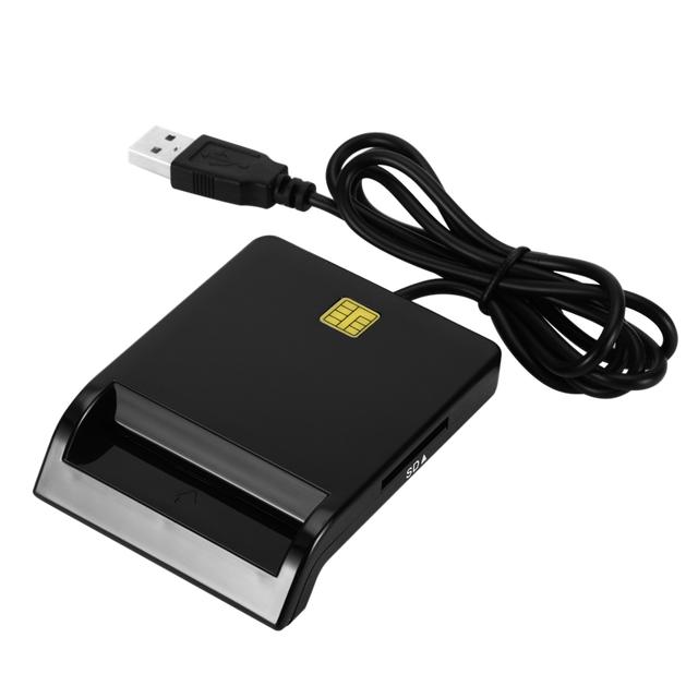 USB 2.0 SIM Smart Card Reader Bank Card IC/ID EMV SD TF MMC Card Readers USB-CCID ISO 7816 Compatible Windows 7 8 10 Linux OS