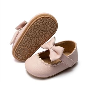 Chaussures pour bébés et tout-petits, antidérapantes, en caoutchouc souple, légères, respirantes, premières chaussures pour filles, chaussures à nœud pour nouveau-nés - Product Image 6