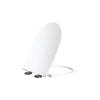Siège de toilette universel à installation rapide à une touche, à fermeture amortie, avec plaque de recouvrement épaissie, vente en gros transfrontalière, origine non spécifiée, sans couche