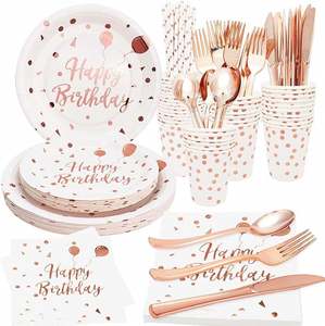 Ensemble de vaisselle de fête jetable personnalisée Microstar assiettes en papier tasses serviettes bébé douche mariage fête d'<span class=keywords><strong>anniversaire</strong></span> <span class=keywords><strong>assiette</strong></span> - Product Image 1