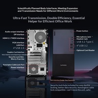 Komputer Desktop Lenovo ThinkCentre Neo P900c Baru, Siap Pakai, Intel Core i3/i5/i7 Generasi ke-14, RAM 16GB, SSD 512GB, RX550-4G