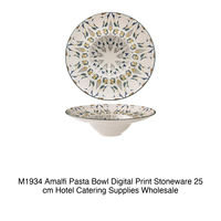 Bol à pâtes en grès Amalfi Ø 25 cm Ø intérieur 12 cm Impression numérique M1934