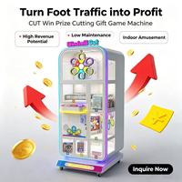 Machine de jeu d'arcade à monnayeur multi-compartiments en métal, avec interface en anglais, éclairée, pour la distribution de cadeaux découpés, pour usage intérieur