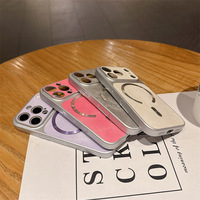 Funda Magnética de Lujo para Teléfono Móvil, Diseño Retro en Tela Vaquera, para iPhone 17 Pro Max 16 15 14 13, Carga Inalámbrica, Antigolpes, Acabado Mate