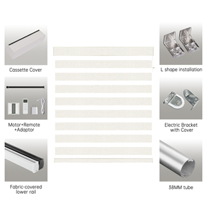 SAMADHI Smart Motorized Automat <b>Window</b> <b>Shades</b> Blackout Curtain Fabric Roller Blind zebra Blinds for <b>Window</b> - Product Image 3