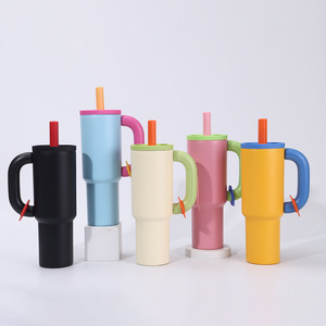 Stainless Steel 40oz Insulated Travel Mug with Handle Custom Wholesale Outdoor Ice Tumbler Water Bottle for Women and Girls - Product Image 2