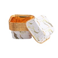Tasses de cuisson en marbre Tasses à dessert pour fournitures de fête Fournitures de tasses en papier de cuisson jetables pour la fête de mariage