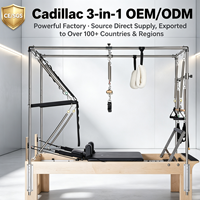 Table de Pilates 3 en 1 en bois de chêne massif haut de gamme, Reformer Cadillac Trapeze, équipement professionnel de fitness et de yoga pour studio commercial