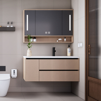 Meuble sous-vasque de salle de bain 1 ensemble, meuble-lavabo avec miroir, meuble de rangement pour salle de bain