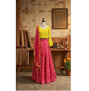 Lehenga à paillettes Azure Radiance, tenue de soirée élégante, tenue traditionnelle ethnique, tenue de mariée, tenue de festival - Product Image 1