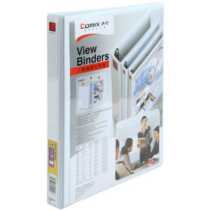แฟ้มใส่เอกสาร Comix View Binder A4 1 นิ้ว 3 รู แบบ D สีขาวมุกโปร่งแสง พร้อมช่องใส่ของ 3 ด้าน สำหรับใช้ในสำนักงาน - Product Image 1
