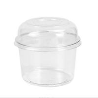 Deksel van transparant PET-plastic voor voedselcontainers, ronde vorm, voor ijs, fruitsalade, afhaalkommen van plastic, PET-deksel