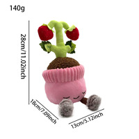 Nouveau produit transfrontalier : Poupée plante artificielle créative en peluche fraise, décoration amusante pour plantes en pot, pour les jeunes BROS
