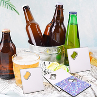 Logo personnalisable en cuir PU métal Sublimation ouvre-bouteille vierge pour bouteilles de bière