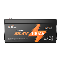 Batterie de chariot de golf LiTime 38,4 V 100 Ah LiFePO4, décharge 2C, batterie au lithium pour Club Car EZGO ICON Yamaha
