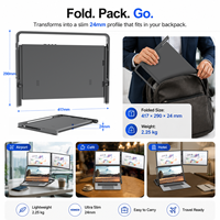 Moniteur portable double écran QHD 18,5 pouces pour extension d'écran d'ordinateur portable, extension d'écran multiple