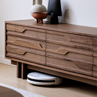 Meuble TV de rangement moderne et épuré de style Wabi-Sabi vintage, design surélevé, meuble de sol de style Mid-Century pour chambre et salon