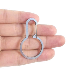 Stainless Steel <b>Carabiner</b> Keychain Round Lightweight Key Ring For Pocket Key Holder Travel Backpack Buckle - Product Image 2