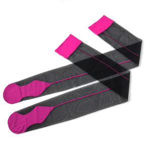 جوارب ضاغطة طويلة للسيدات، جوارب مخططة رقيقة للغاية بكعب كوبي للاستخدام اليومي - Product Image 1