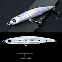 TG 65mm 8.3g Leurre de pêche en plastique type crayon coulant, Stickbait dur artificiel pour lancer longue distance, Matériel de pêche