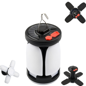 <span class=keywords><strong>Solar</strong></span> <span class=keywords><strong>LED</strong></span> Camping lámpara linterna recargable 3600mAh 1000LM banco de energía de emergencia plegable <span class=keywords><strong>6</strong></span> modos ABS para Camping pesca - Product Image 4
