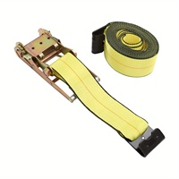 Sangles plates robustes de 4 pouces x 30 pieds pour plateau, capacité de 20 000 lb, sangle de treuil en sangle tissée
