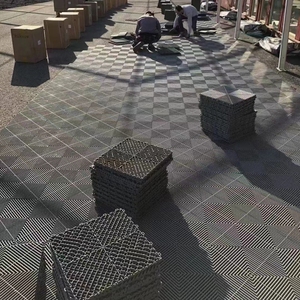 Lồng vào nhau thoát nước gạch lát sàn cho nhà để xe nhựa lưới sàn gạch nặng Modular trong nhà - Product Image 1