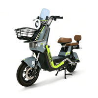 Scooter électrique deux places ZHANJIA pour trajets urbains avec grand panier avant et dossier, cadre haute capacité de charge