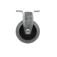 Roues pivotantes industrielles ESD en caoutchouc thermoplastique conducteur gris, largeur de roue 5 pouces, 32 mm, avec frein, pour chariot de manutention