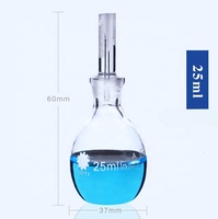 Pycomètre en verre 4Biolab pour test de densité des liquides, bouteille de gravimétrie, pycomètre en verre