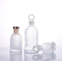 Bouteille en verre transparente style colonne romaine pour diffuseur d'arômes, flacon vide pour diffuseur d'aromathérapie, parfum d'intérieur, bouteilles de diffuseur à bâtonnets 50ml 100ml