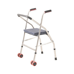 Andador Ortopédico Ajustable Personalizado <span class=keywords><strong>con</strong></span> Ruedas de Aluminio, Plegable, para Rehabilitación y Movilidad - Product Image 2