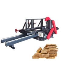 Scierie Mobile Multifonctionnelle Style Horizontal, Scie à Ruban à Lame Circulaire à Moteur Diesel pour la Découpe de Profils en Bois