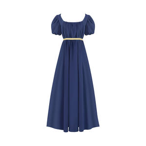 Regency <span class=keywords><strong>Romance</strong></span> estilo satén Vintage vestido <span class=keywords><strong>de</strong></span> fiesta Medieval cintura alta Jane Austen Cosplay disfraz para Halloween TV película tamaños - Product Image 4