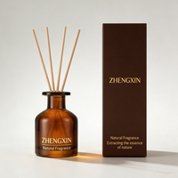 Bouteille de diffuseur de parfum en verre vide de 150 ml, couleur personnalisée, noir mat classique, blanc, gris, marron, avec boîte personnalisée, vente en gros