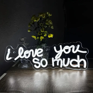 Entrega rápida Dropshipping Decoracion Letras Luz Logo I Love You So Mush Letrero de neón Luces de neón Envío directo para fiesta - Product Image 1