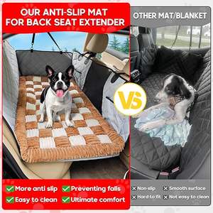 Siège arrière tapis de lit pour animaux de compagnie lit pour chien à carreaux pour siège de <span class=keywords><strong>voiture</strong></span> housses de chien à fourrure pour causeuses ajustement personnalisé pour les extensions de siège arrière lit pour chien de <span class=keywords><strong>voiture</strong></span> - Product Image 3