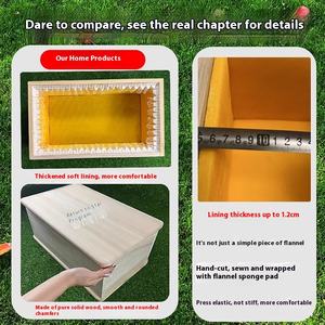 Cercueil en bois massif pour animaux de compagnie, grande et petite taille, boîte funéraire pour animaux de compagnie facile à nicher pour chat et chien, style de conception chinoise moderne - Product Image 2