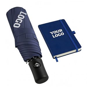 Paraguas Promocional Compacto de Viaje con Apertura Automática, Tela Pongee Impermeable, 3 Pliegues, para Sol y Lluvia, con Logotipo - Product Image 1