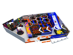 Parc de <span class=keywords><strong>trampoline</strong></span> d'aire de jeux intérieure commerciale <span class=keywords><strong>Protection</strong></span> de l'environnement de haute qualité en plastique coloré taille personnalisée pour les enfants - Product Image 2