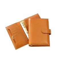 Y&G Nouveau classeur de budget A6 élégant en cuir personnalisé à anneaux dorés de 30 mm, avec feuilles mobiles, pour agenda et défi d'épargne