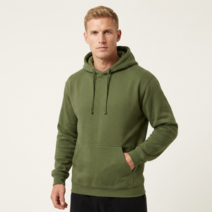Sudadera con Capucha para Hombre, Color Verde Oliva, 100% Algodón, Manga Larga, Corte Regular, Diseño de Dibujos Animados, Informal, Invierno, Felpa Francesa, Anti-Pilling - Product Image 6