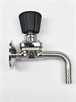 Válvula Sanitaria de Diafragma de Acero Inoxidable 316L con Codo de 90 Grados y Conexión Tri-Clamp para Manguera, Válvula Higiénica para Bebidas