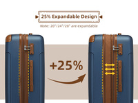 Nouvel ensemble de bagages de luxe 2026 en ABS rigide, étanche, 6 pièces, avec valise trolley extensible en polyester pour le voyage